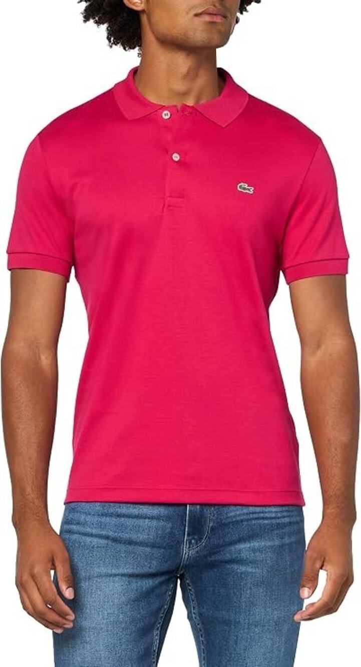 Lacoste Red Classic Fit Polo t-Shirt Y2K Men's Size 7 Crocodile Logo A011148